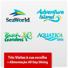 SeaWorld Parks (3 visitas) + Plano de Refeição grátis!